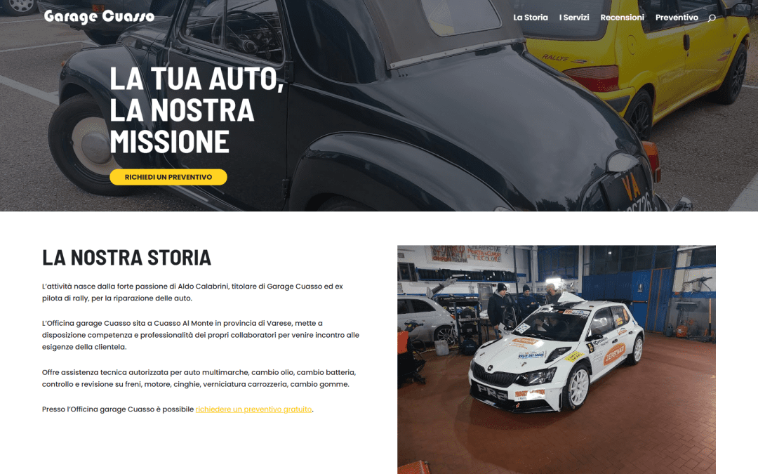 Realizzazione Sito Web Garage Cuasso